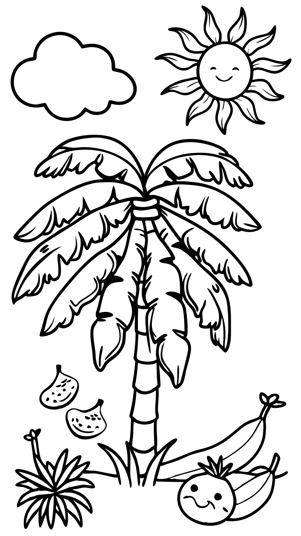 banana coloring page